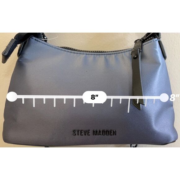 NWT Steve Madden BBABS sparkle gray and black crossbody bag - Picture 5 of 10